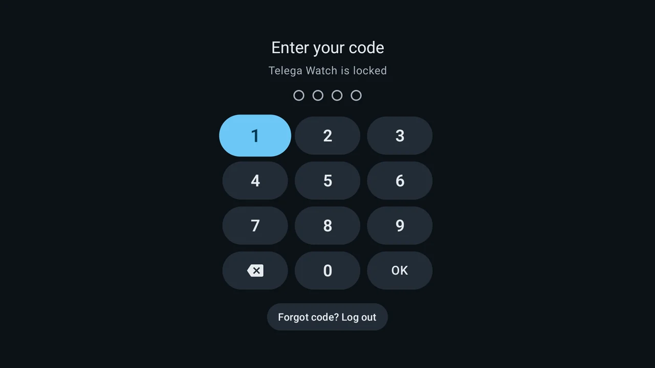 The app lock code pad